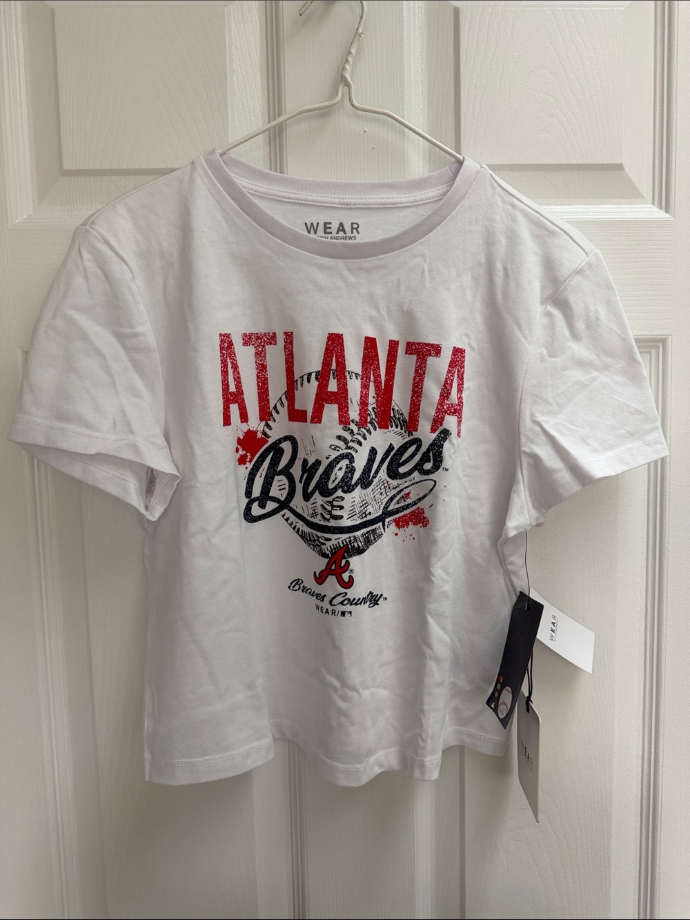 Wear Kids' Atlanta Braves White Graphic Tee